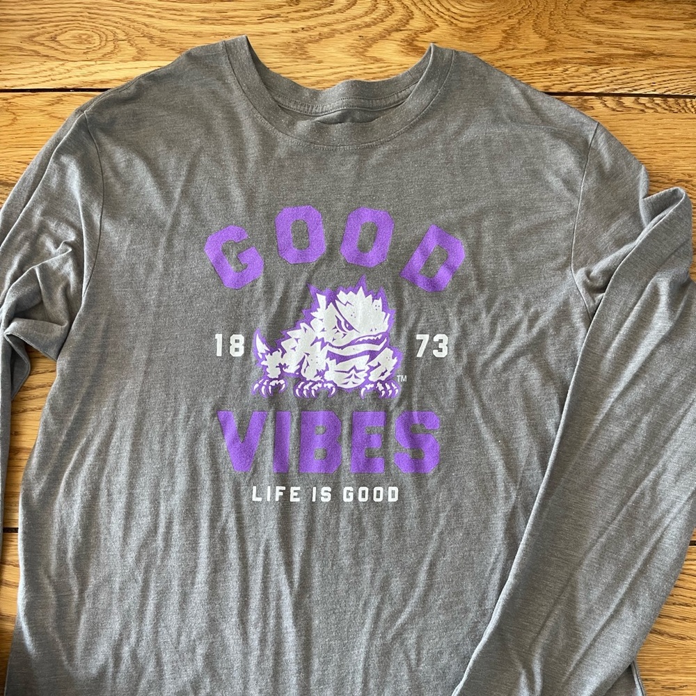 Life is Good, Medium TCU long sleeve shirt.